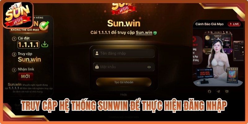 Truy cập hệ thống Sunwin chính thức để thực hiện đăng nhập tài khoản