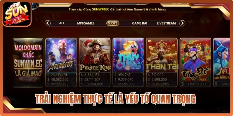 Sunwin Chính Hãng - Cách Nhận Biết Chuẩn Tránh Lừa Đảo 3 Trải nghiệm thực tế là yếu tố quan trọng giúp đánh giá nền tảng đang sử dụng